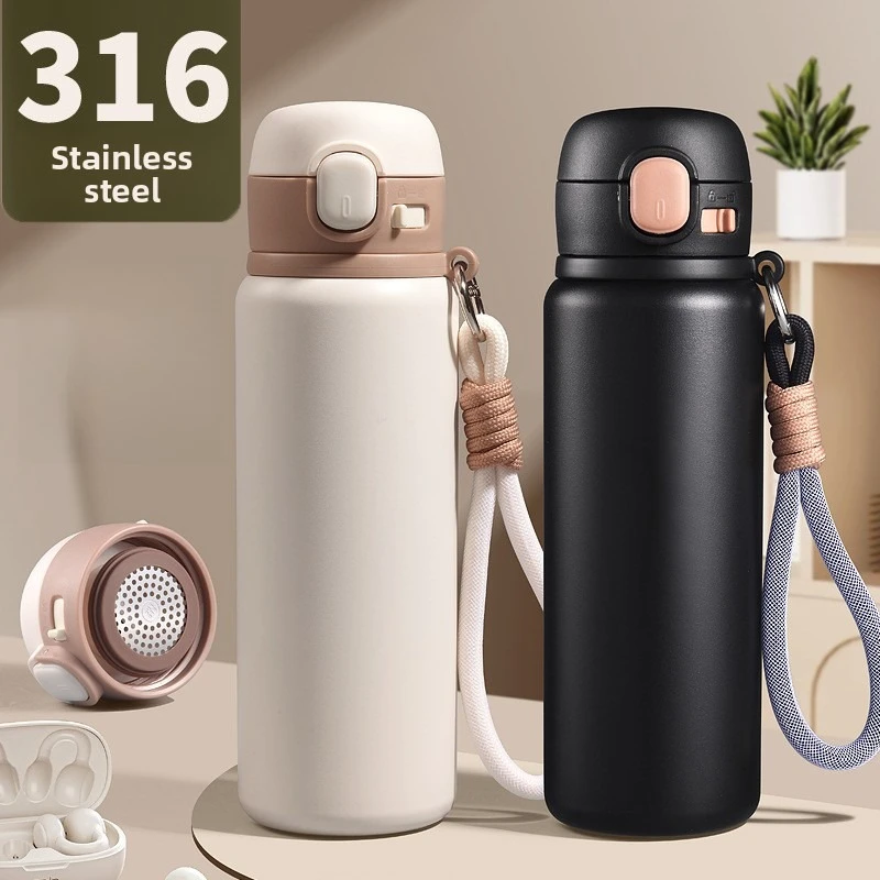 

480ML Stainless Steel Vacuum Flasks Outdoor Travel Portable Insulated Thermoses Hot Water Bottle Keep Cold Drinkware