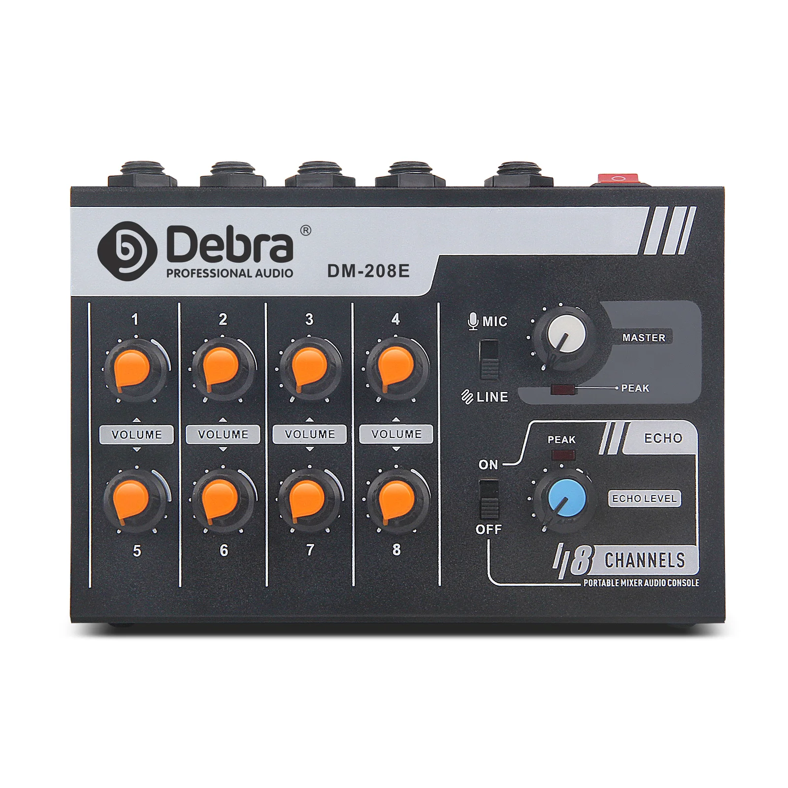 Stereo 8 Channel Mini Audio Mixer Dual Channel Output Portable Mini Mixer For Sound Mixing Console PC Recording