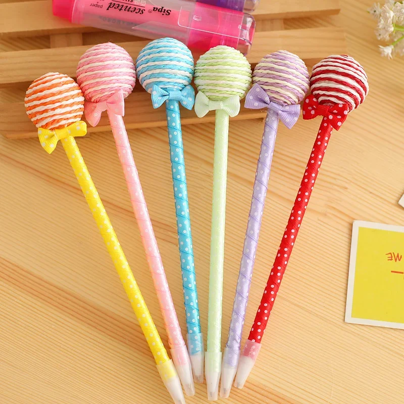 Novelty Kawaii Candy Color Pens Shape Ball Point Lollipop Ballpoint Pen Cute Stationery School Supplies Korean Stationery