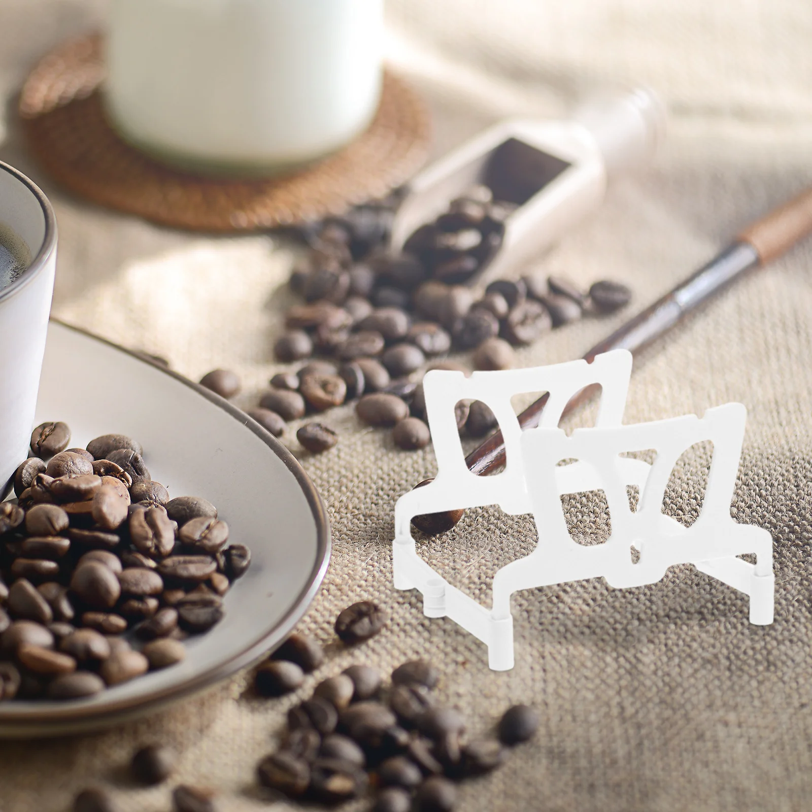 Foldable Coffee Filter Holder Rack with Hanging Ear Design for Drip Paper Storage Stand Cone Filters Travel Organizer Countertop