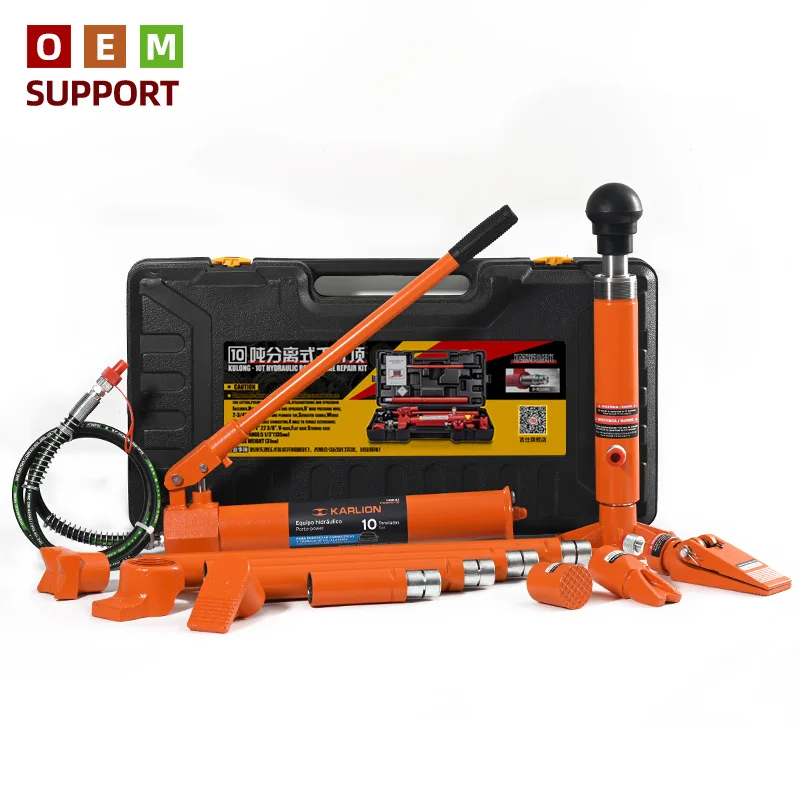 KARLION 10T Professional Auto Shop Repair Kit Portable Hydraulic Jack Separate Chrome Plating Body High Pressure Steel Car Jacks
