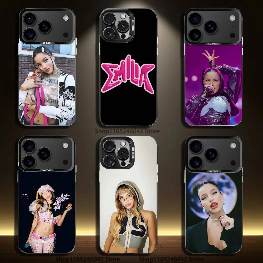 

Emilia Mernes mp3 La Black Matte Shockproof CoverPhone Case For iPhone 17,16,15,14,13,12,11,Pro,XS,Max,Plus,Mini,SE4,E