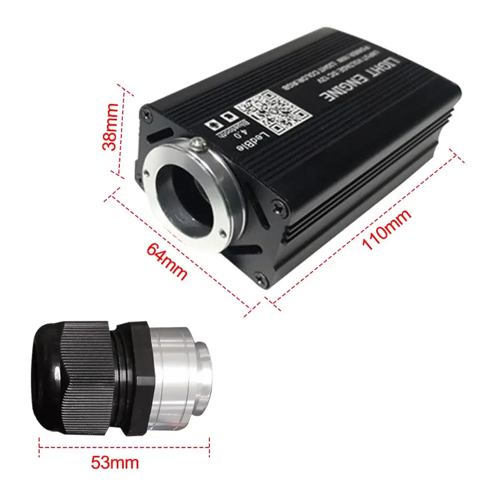 Striscia luminosa in fibra ottica per auto LED Starlight 12V 500 pezzi con telecomando e Smart APP Controller Bluetooth RGBW Starlight Effect Do