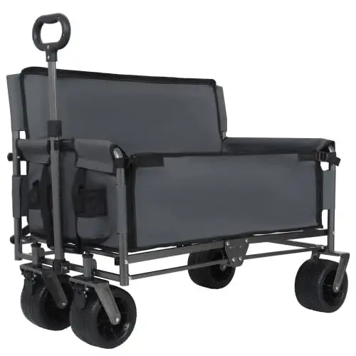 Large Capacity Collapsible Foldable Wagon Garden Supplies For Sports Shopping Camping Beach Cart