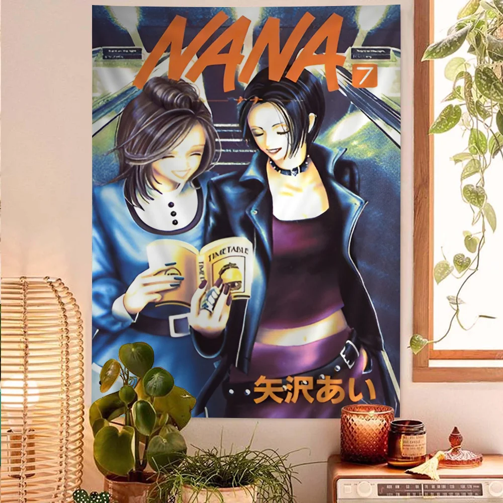 Anime NANA Printed Large Wall Tapestry Hanging Tarot Hippie Wall Rugs Dorm Art Home Decor