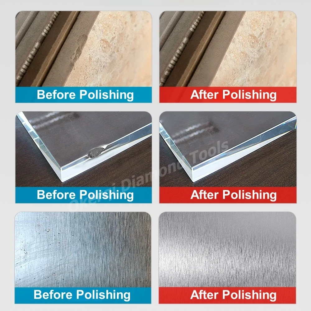 1/5 Stück Handpolierpad zum Schleifen und Polieren von Glas, Stein, Marmor, Keramikfliesen, Metall, 60-600 Körnung Schleifblock – Detail 5