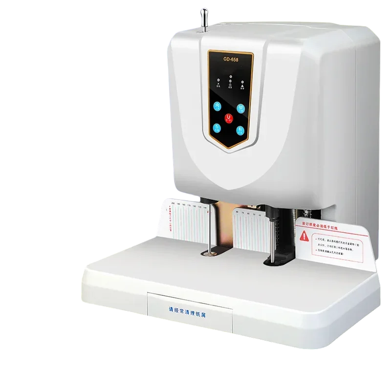 

Hot Sale GD658 Automatic Document Binding Machine File Accounting 6cm Bill Punching Machine Hot Melt Hose Assembly Office