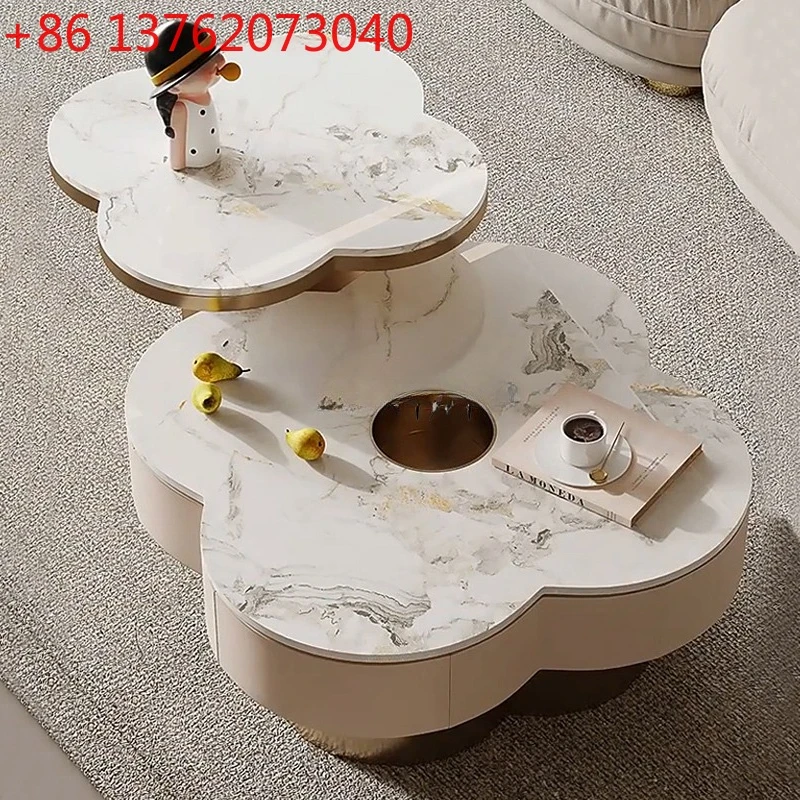 

Итальянский светлый роскошный журнальный столик для маленькой квартиры, гостиной, креативное моделирование, комбинированный журнальный столик из каменной плиты