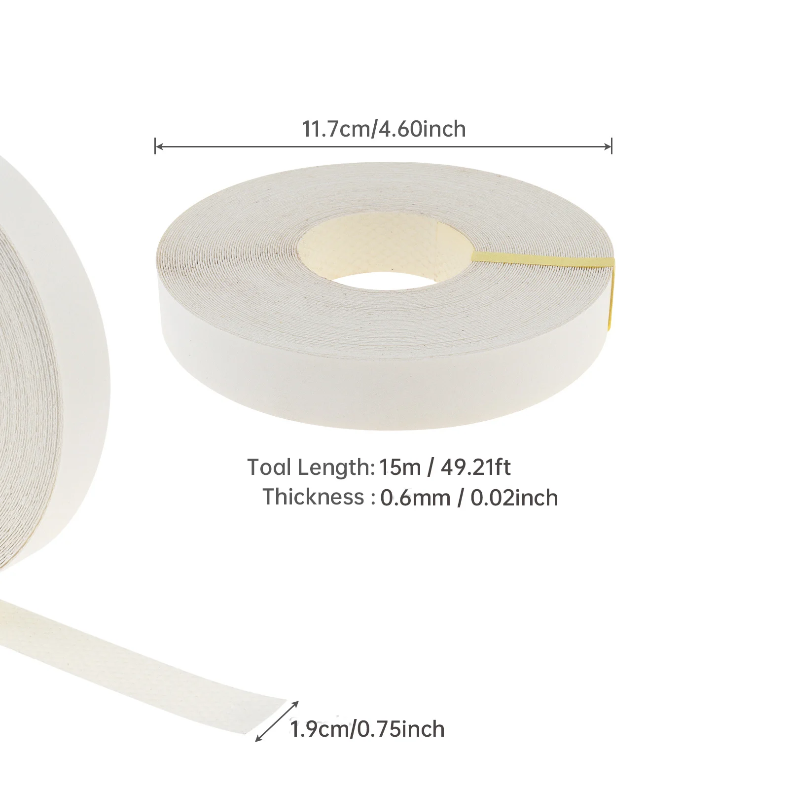 1.9 cm X 15m Hot Melt Adhesive Melamine Edge Banding Flexible Veneer Edging for Plywood Table / Cabinet, Pre-glued Veneer Edging