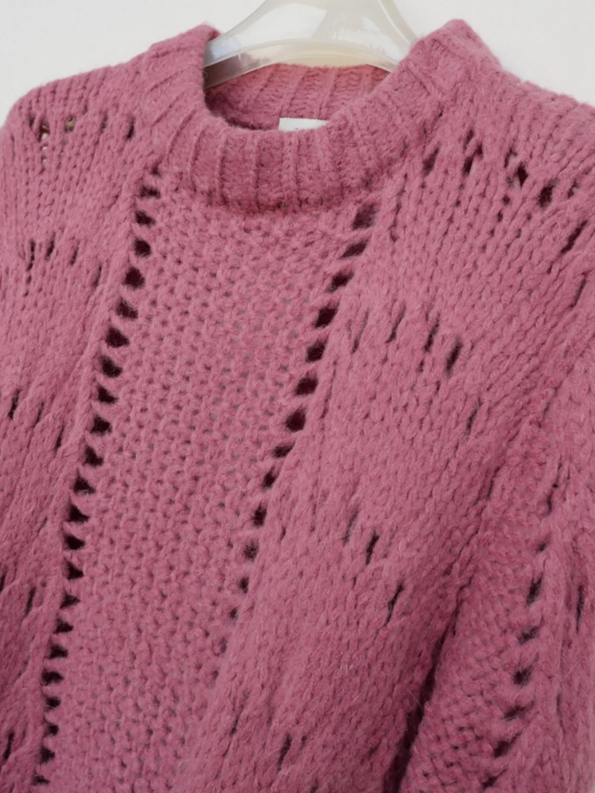 سترة نسائية محبوكة من Sweet Sle مستديرة Ne Coarse Yarn Camere Winter Faion كاجوال فضفاض مناسب طويل Sve 4A0630 Bean P...