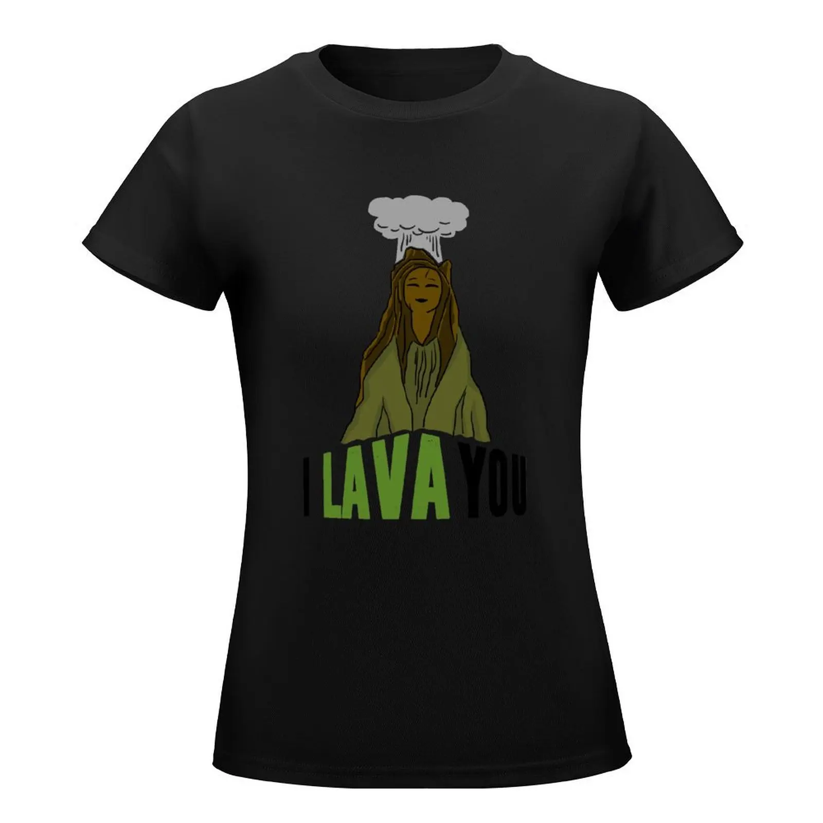 I Lava You T-Shirt summer top graphics Blouse Woman fashion