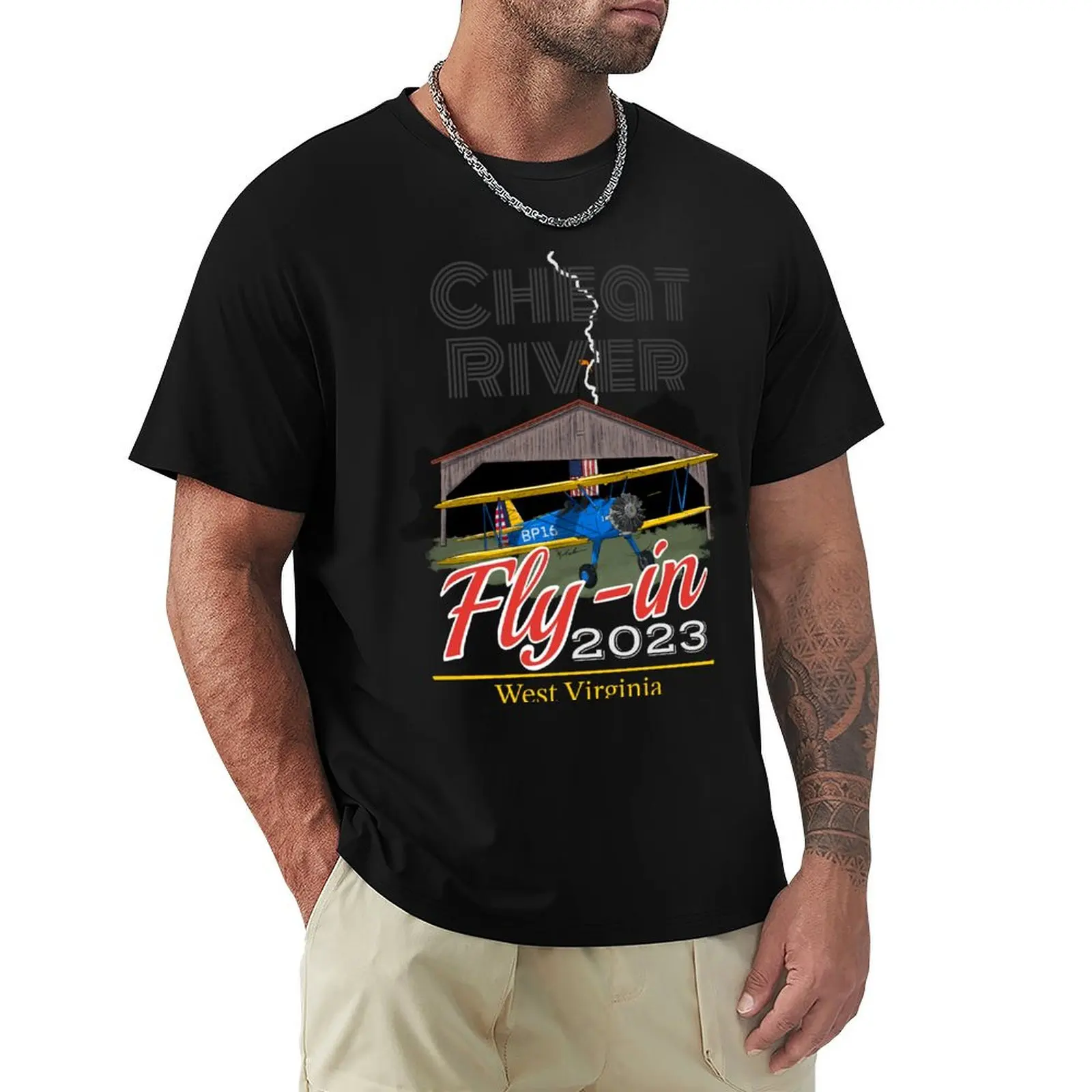 Cheat River Fly-In 2023 T-Shirt Sporty Breathable Short Sleeve T-Shirt