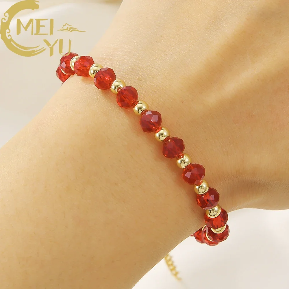 New In Simple Niche Design Cut Red and Black Agate Bead Bracelet Female Personality Classic Couple Bracelet Tiki Jewelry