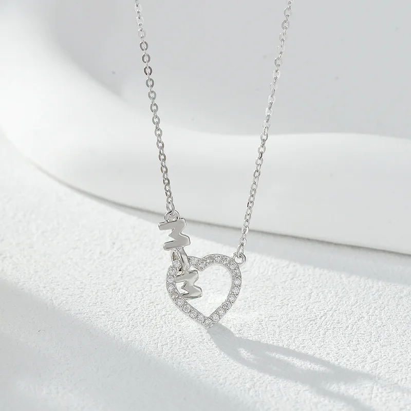어머니의 사랑 목걸이, S925 스털링 실버 지르코니아 사랑 펜던트, 다목적 부티크, 2025 새로운 어머니의 날 따뜻한 선물