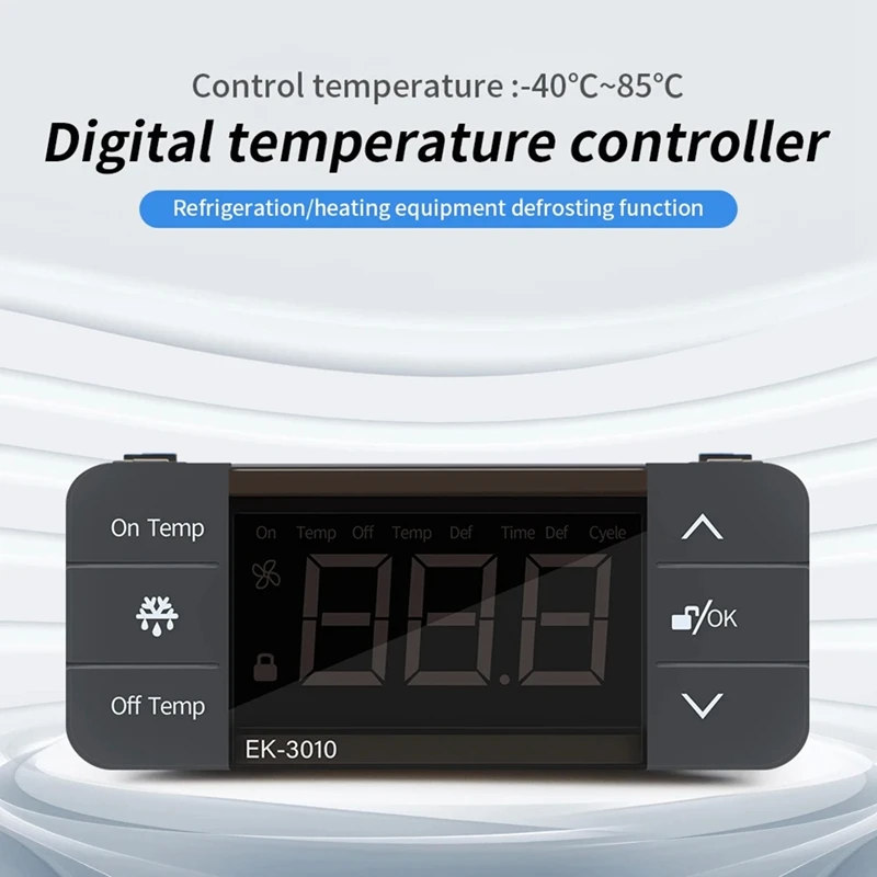 Digital Temperature Controller 220V Cool Heat Switch Refrigerator Defrost Thermostat Sensor EK-3020