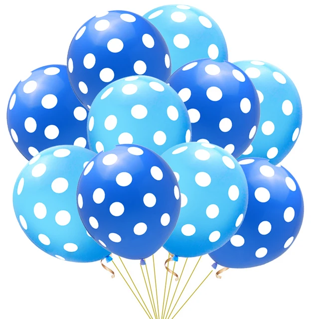 20pcs Polka Dot Balloons Globes 12Inch Pink Blue Latex Polka Dot Balloon Multicolor Wedding Birthday Party Festival Decoration