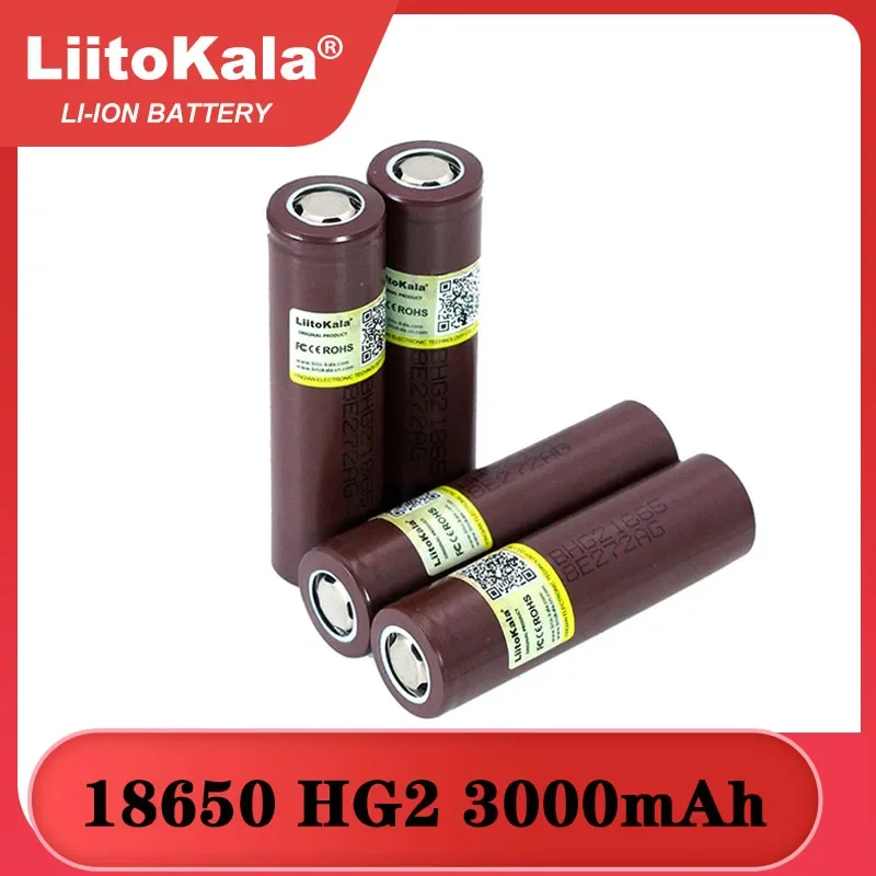 Liitokala Lii-HG2 18650 Battery 3000mAh 3.6V Lithium Continuous Discharge 20A Dedicated Electronic Power  Battery