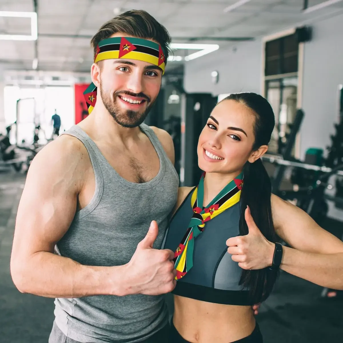 Laço de cabelo bandanas para esportes, Marrocos Bandeira Headband para corrida, tênis, karatê atletismo, estilo breve