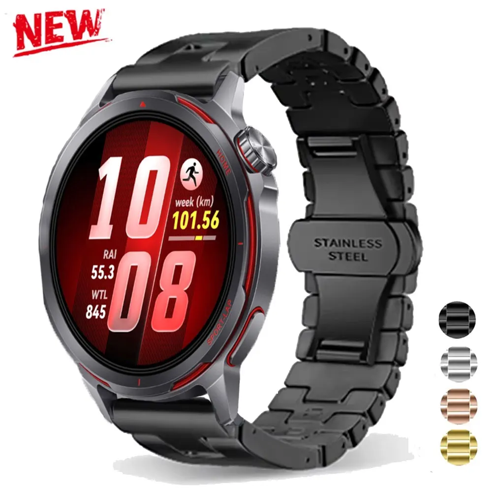 

Ремешок из нержавеющей стали 22 мм для Huawei GT Runner2/GT6Pro 46 мм/Watch Ultimate 2, браслет для COROS PACE 3 4/Garmin Approach S50