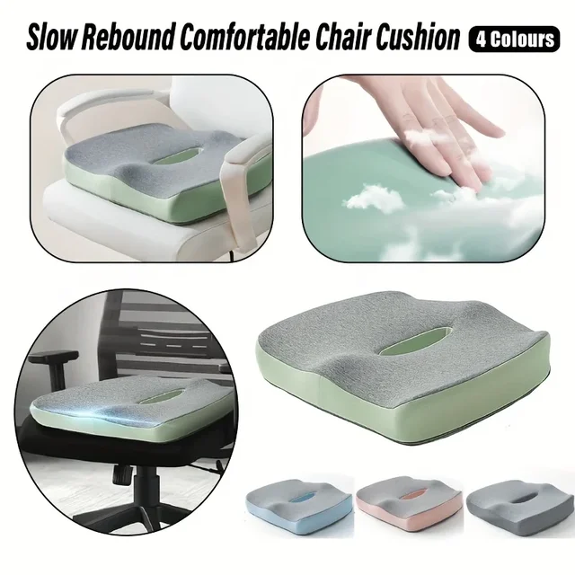 ​​【Ergonomic Office Seat Cushion】3-Zone Memory Foam Lumbar Support Pillow Breathable Posture Corrector for Car Office Wheelchair 3