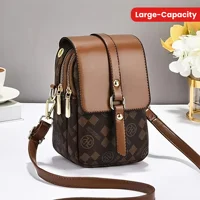 Bolso pequeño retro para teléfono multicapa, bolso bandolera ligero de un solo hombro a la moda para mujer, bolso, viaje, uso diario