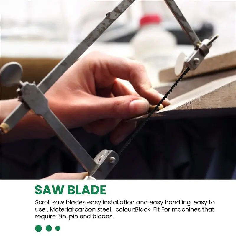 ABWR-5 Inch Scroll Saw Blade 36 Pack Compatible For All Machines Require 5In. Pin End Scroll Saw - 10 TPI, 15 TPI, 18 TPI