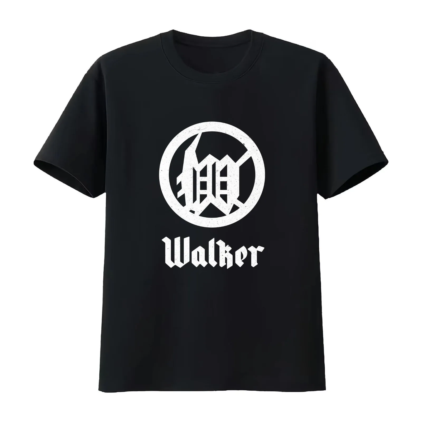 Walker (White) T-Shirt Summer Casual Cotton Tee Oversized Streetwear Tops Vintage Graphic Print Loose Fit Short Sleeve