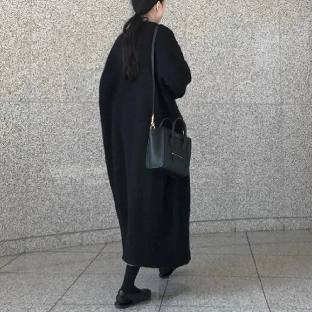 

Korean Early Autumn New Long Casual Versatile Knitted Sweater Jacket Loose Fit Knit Cardigan