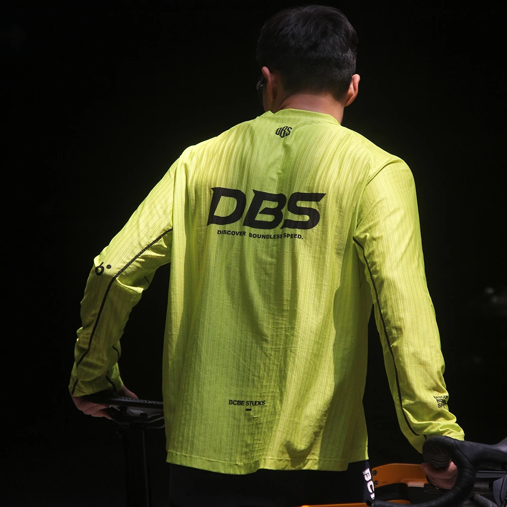 BCBE-ING DBS Fahrradtrikots mit langen Ärmeln, atmungsaktives Mesh, schnell trocknend, Übergröße, Fahrrad-T-Shirts, Radtrikot, Fahrradbekleidung – Detail 6