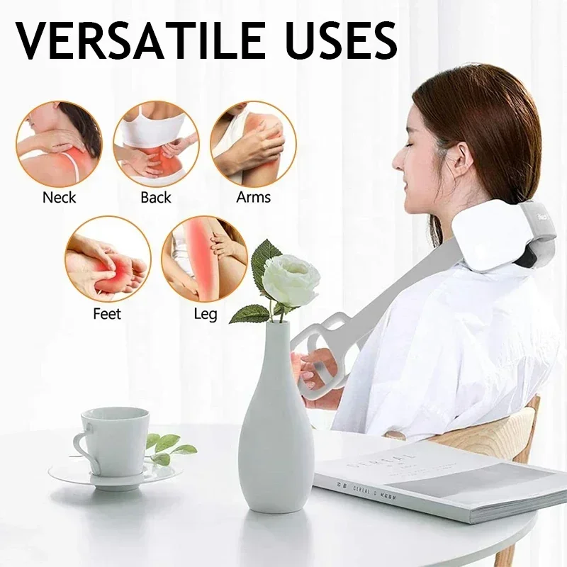 New Electric Pulse Shoulder and Neck 4D Massager Far Infrared Heating Muscle Relax Health Care Relaxation Multi-functional Tools