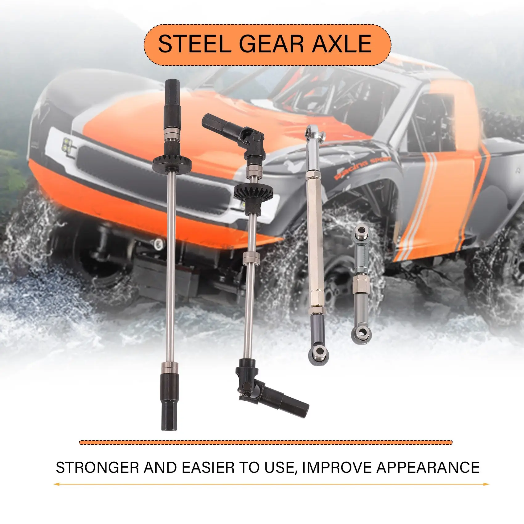 A84F-Upgrade Steel Gear Bridge Axle Gears For WPL B14 B24 C14 C24 C34 C44 B16 B36 Q60 1/16 RC Car Spare Parts