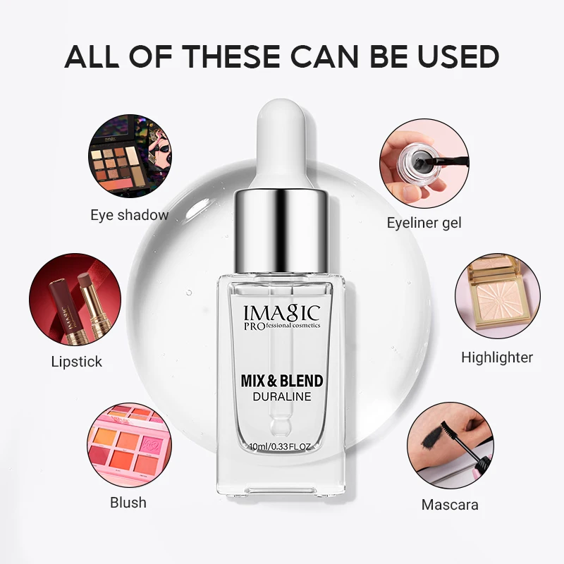 IMAGIC Makeup Thinner สําหรับลิปสติก/มาสคาร่า/อายไลเนอร์ - MIX&BLEND เพื่อเพิ่มสี กันน้ํา และติดทนนาน 10ml