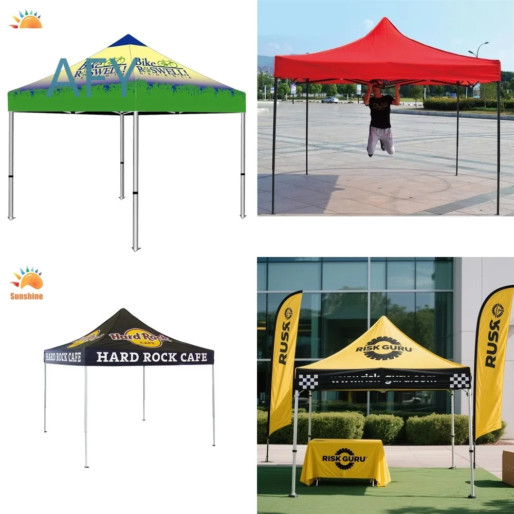 Foldable Retractable Pop Up Display Tent for Outdoor Events Trade Shows Festivals Customizable Portable Lightweight Easy