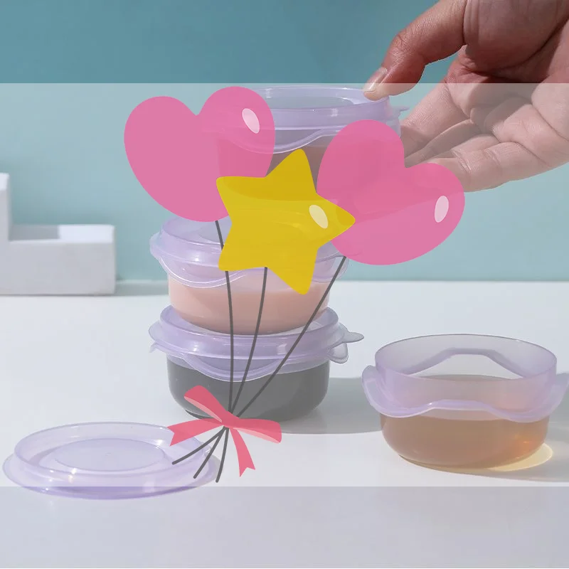 1/4 Pcs Light Purple Salad Dressing Container To Go With Lids Tiny Condiment Containers Small Sauce Containers For Lunch Box