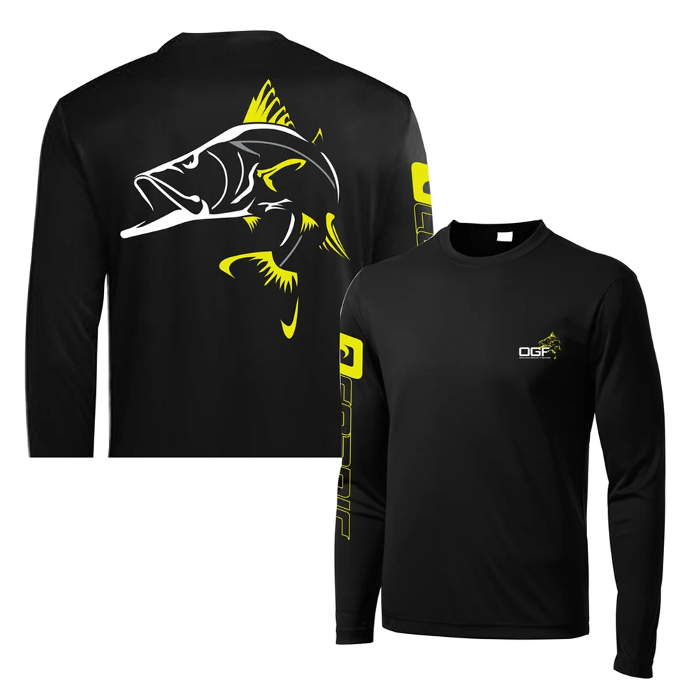 Oceanic Gear Fishing Long Sleeve Shirts UV Protection Moisture Wicking Quick-drying Breathable Fishing Shirts Fishing Clothing