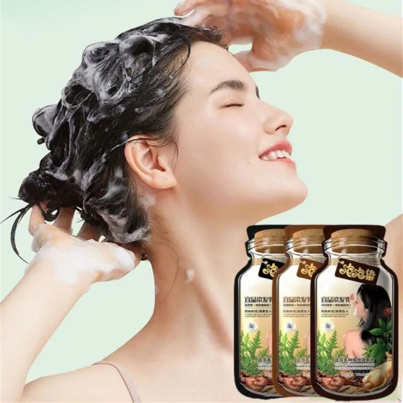 Hair Dye Shampoo Natural Plant Bubble Hair Dye Long-lasting Hair Color Plant-based Foam Hair Coloring Shampoo Covers Gray Hair