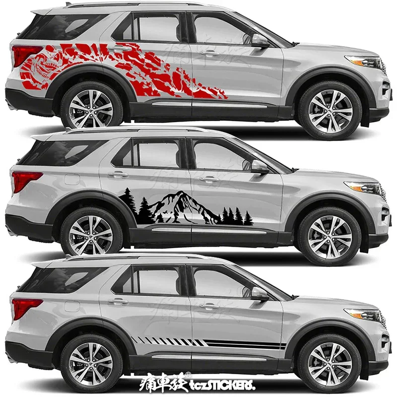 Car Sticker FOR Ford Explorer 2023 Exterior Decoration Modified Fashion Off-road Vehicle decal accessories