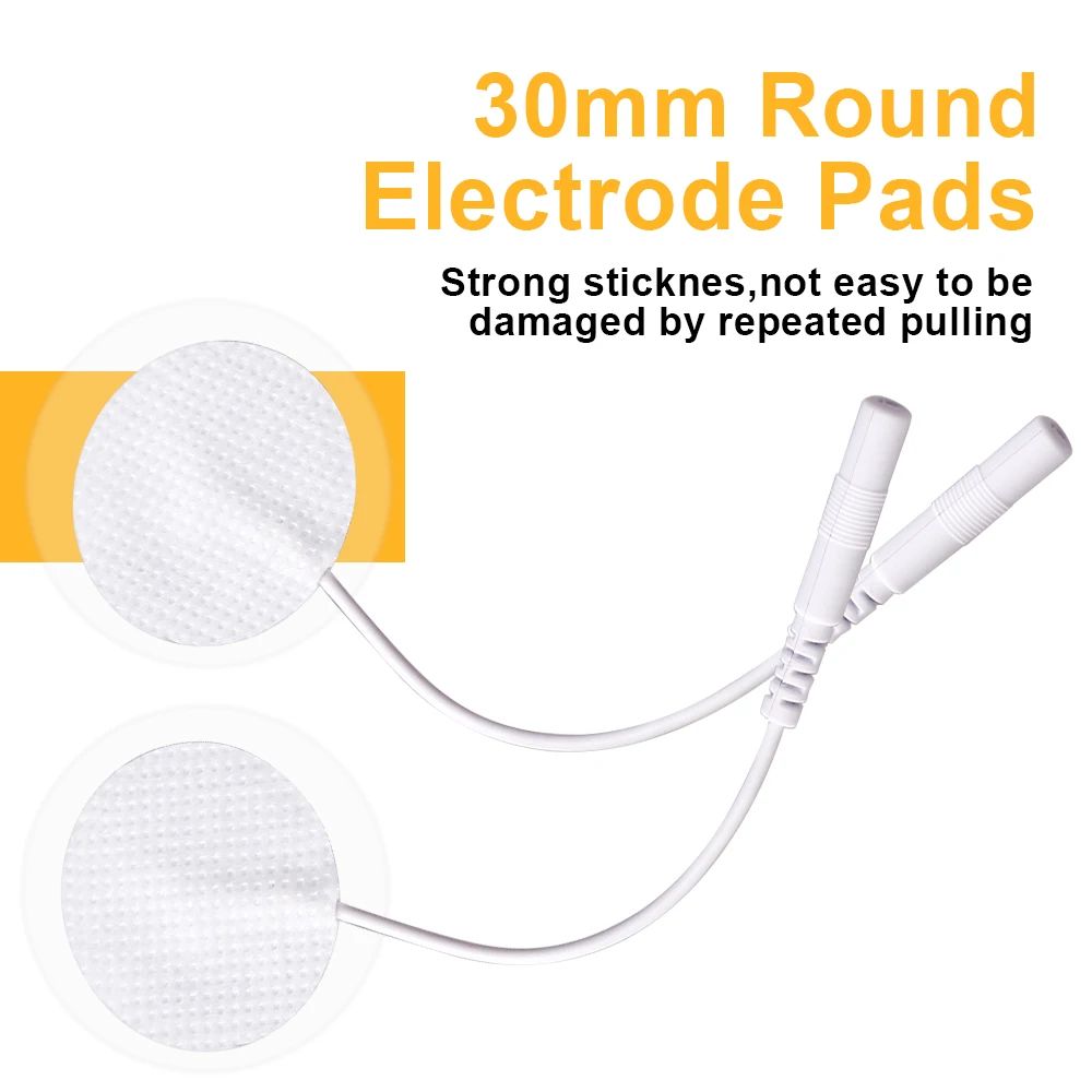 10/20Pcs TENS Electrode Self Adhesive Patch Gel Stickers 2.0mm EMS Muscle Stimulator Electrodes Nerve Physiotherapy Massager