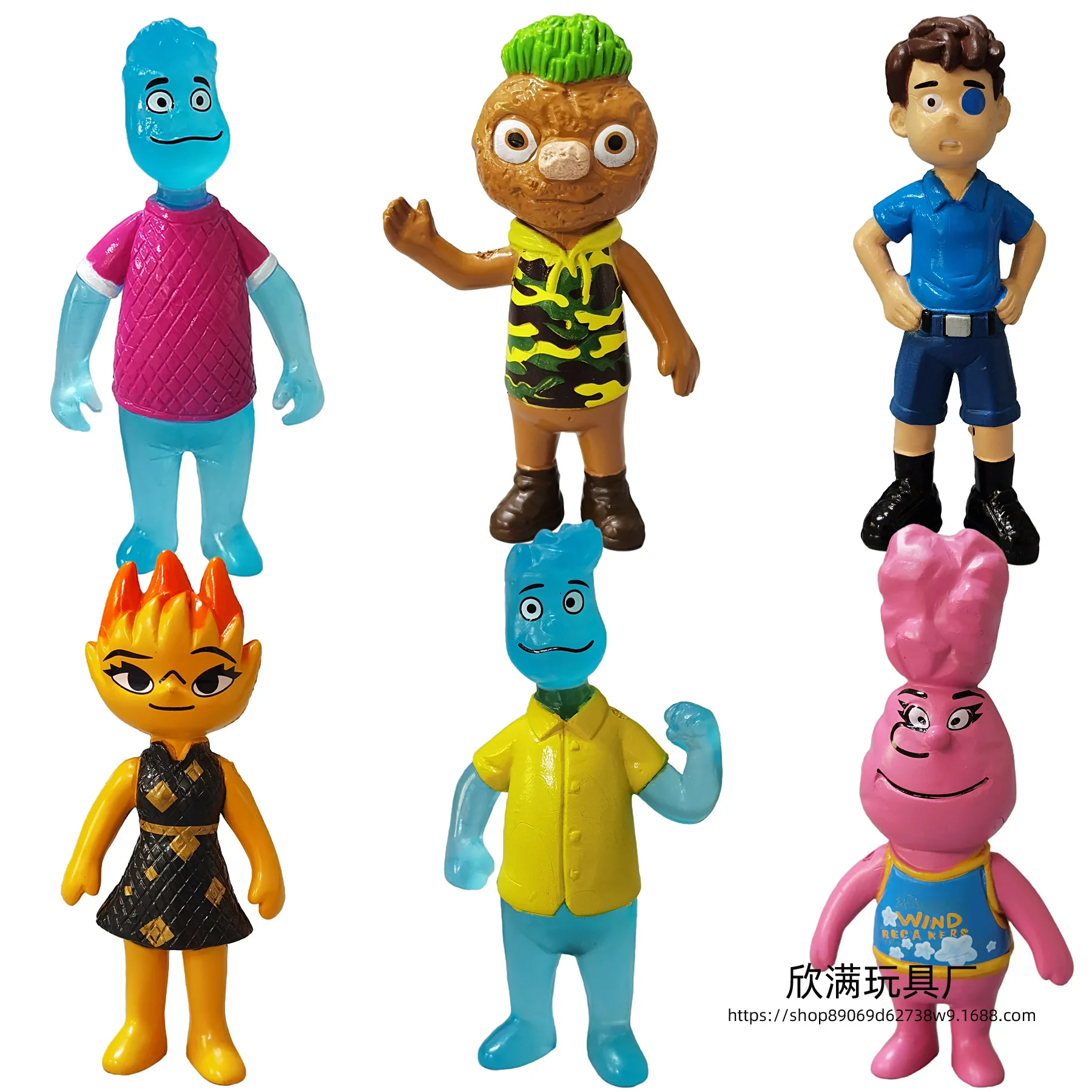 

24pcs New Pixar Elements Crazy Elemented City Cartoon Doll Toy Anime Doll Surprise Box Card Set for Kids Birthday Gift