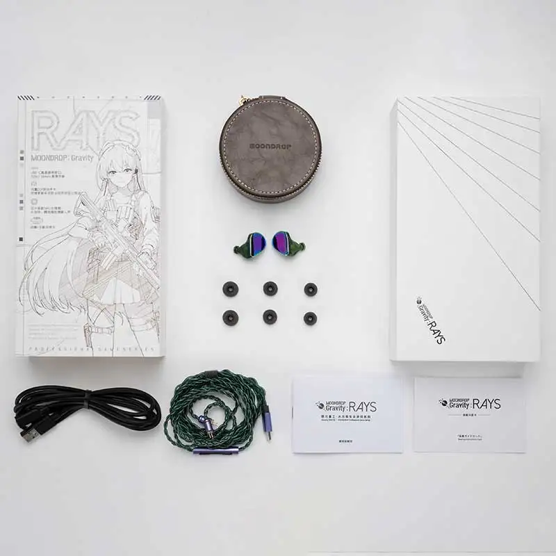 MOONDROP RAYS سماعات الألعاب الجاذبية USB-C DSP لعبة كارت الصوت المهنية الألعاب lEMs مجتمعة مع اللاعبين المهنية