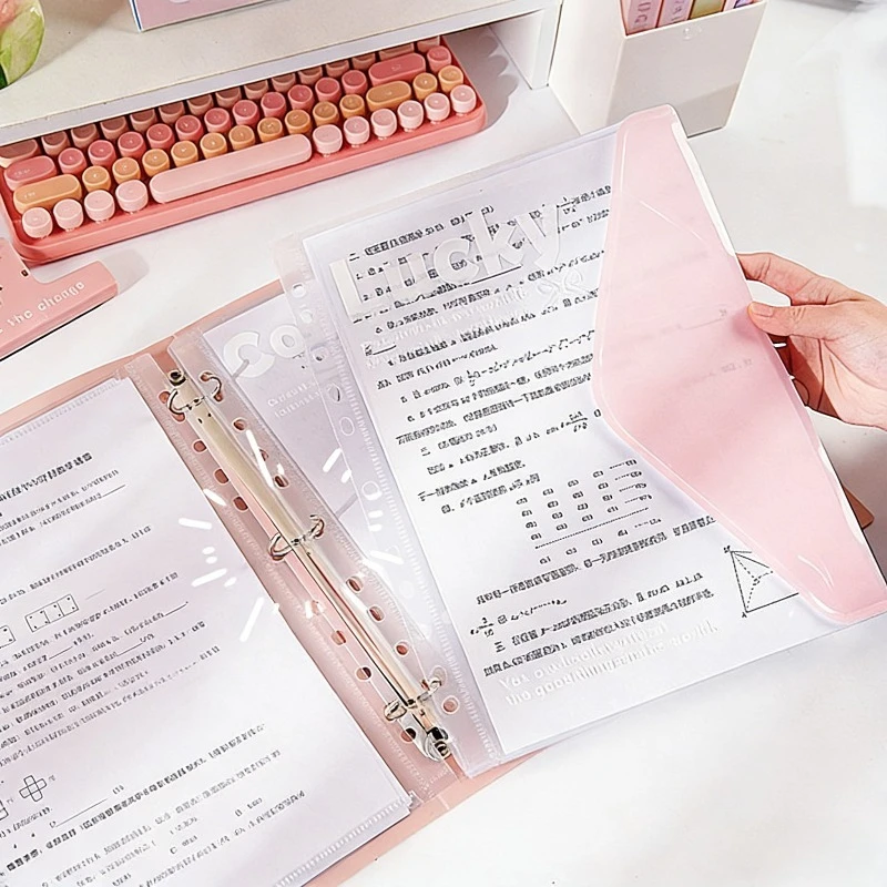 

A4 Expanding File Folder with 4 Detachable Inner Pockets 3-Hole Binder for School Office Document Organizer Supplies Stationery