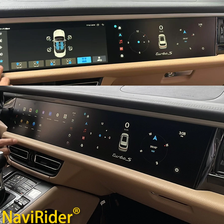 

Для Porsche Macan 2018-2024 обновленный PCM 5,0 12,3 "+ 12,3" двойной экран интерактивный стерео автомобильный радиоприемник GPS Carplay мультимедийный плеер