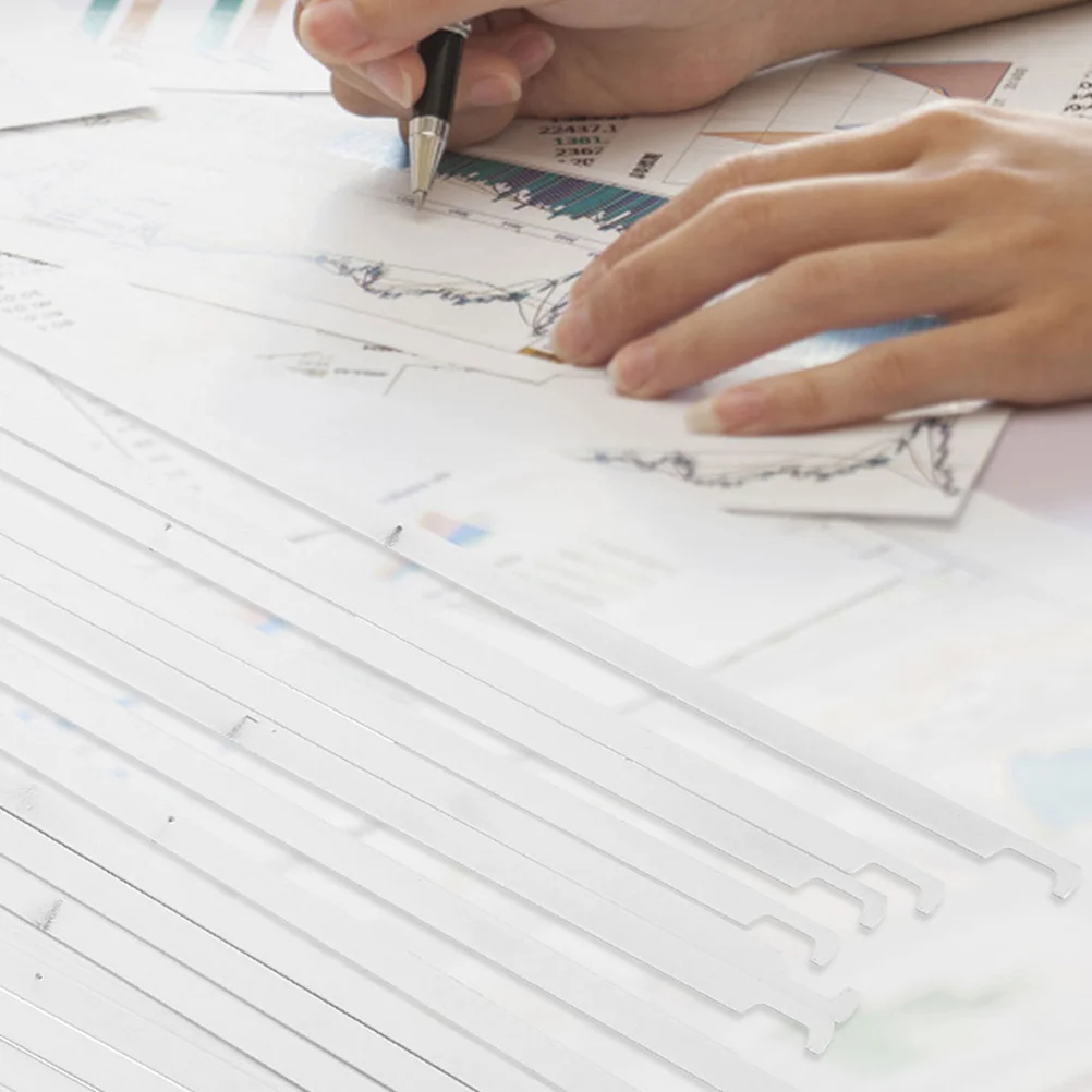 20 قطعة قضبان ملفات معلقة معدنية فارز ملفات مريح للجدار إدارة المستندات كفاءة وثيقة بار إيصالات المنظم