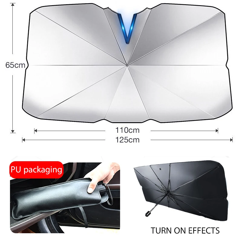 

Car Windshield Sunshade Umbrella Type Sun Shade for Car Window Summer Sun Protection Heat Insulation Cloth for Car Front Shading