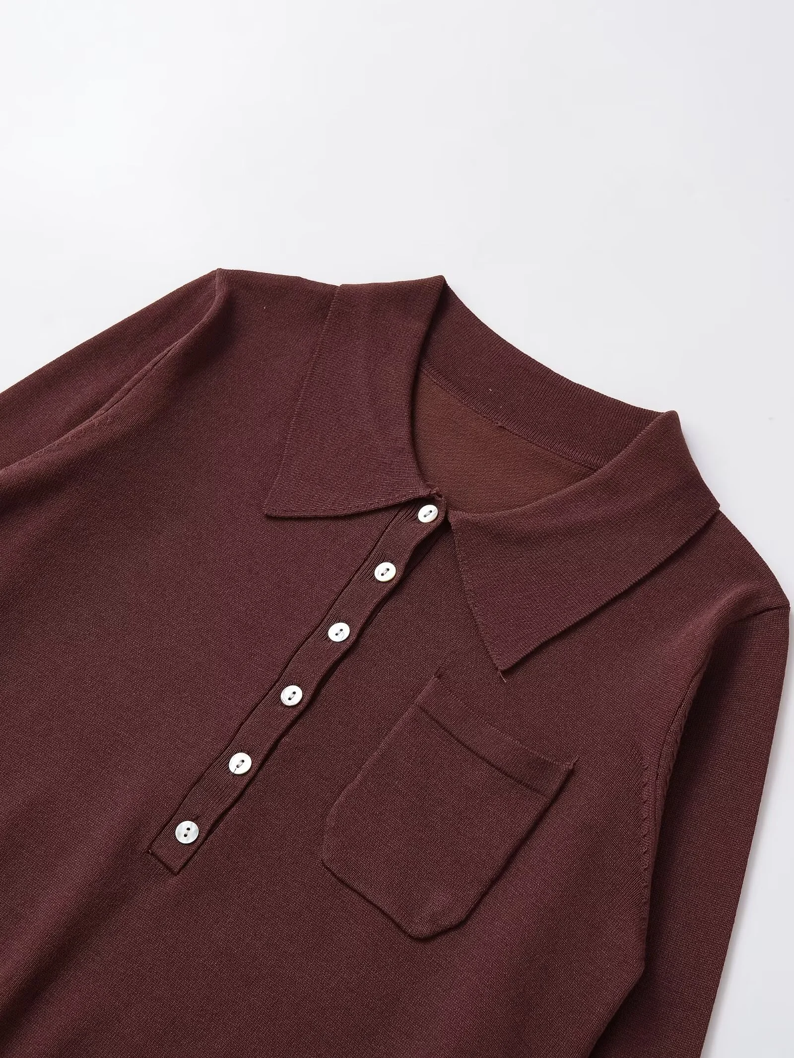 2025 herbst Neue frauen Casual Mode Stil Einfache Pendeln Stil Einzelne Tasche Langarm Wolle Gemischt Gestrickte Pullover