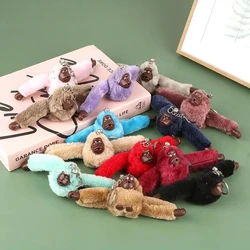 5CM Cute Plush Fur Monkey Key Chain Orangutan Pant Bag Car Trinket Female Toy Jewelry Party Doll Plush Keychain Birthday Gift