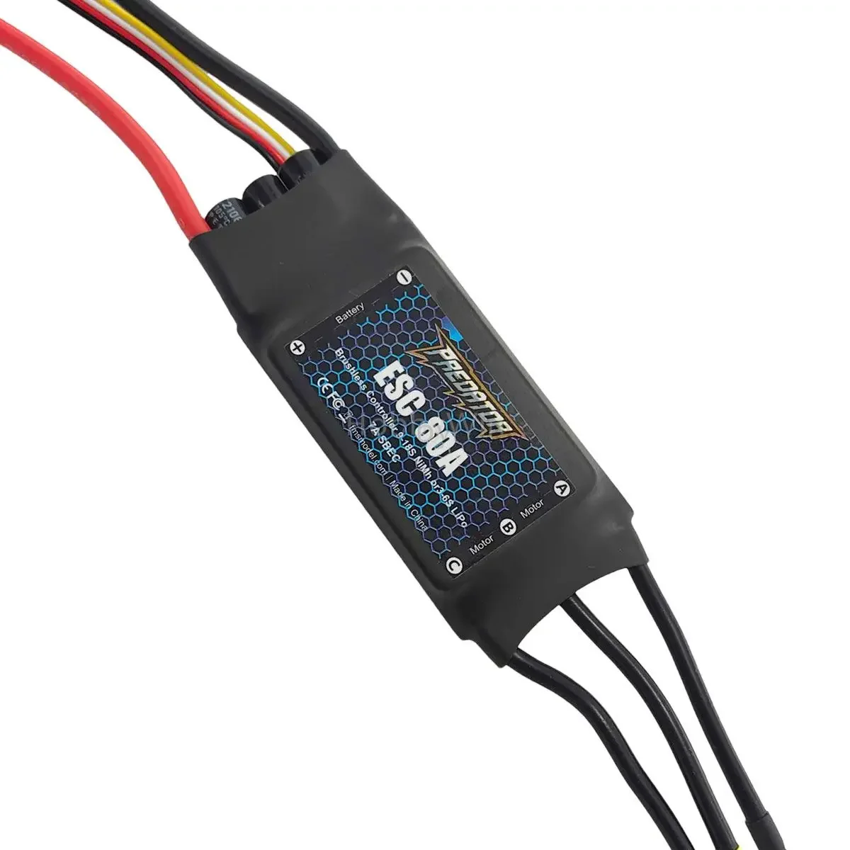 

Часть FMS PRESC035 Бесщеточный ESC 80A с 7A SBEC для радиоуправляемого самолета 1500 мм P-51D/70 мм F-16 V2
