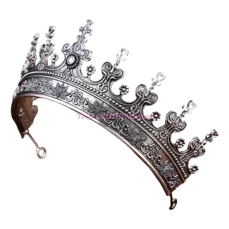 N5KF – bandeaux diadèmes baroques, couronne en métal pour mariée, couronnes cérémonie mariage pour occasions formelles,