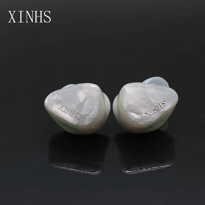 Fones de ouvido intra-auriculares XINHS HS6 HiFi 1DD + 3BA e hetian suet jade IEM 0,78 mm de 2 pinos.