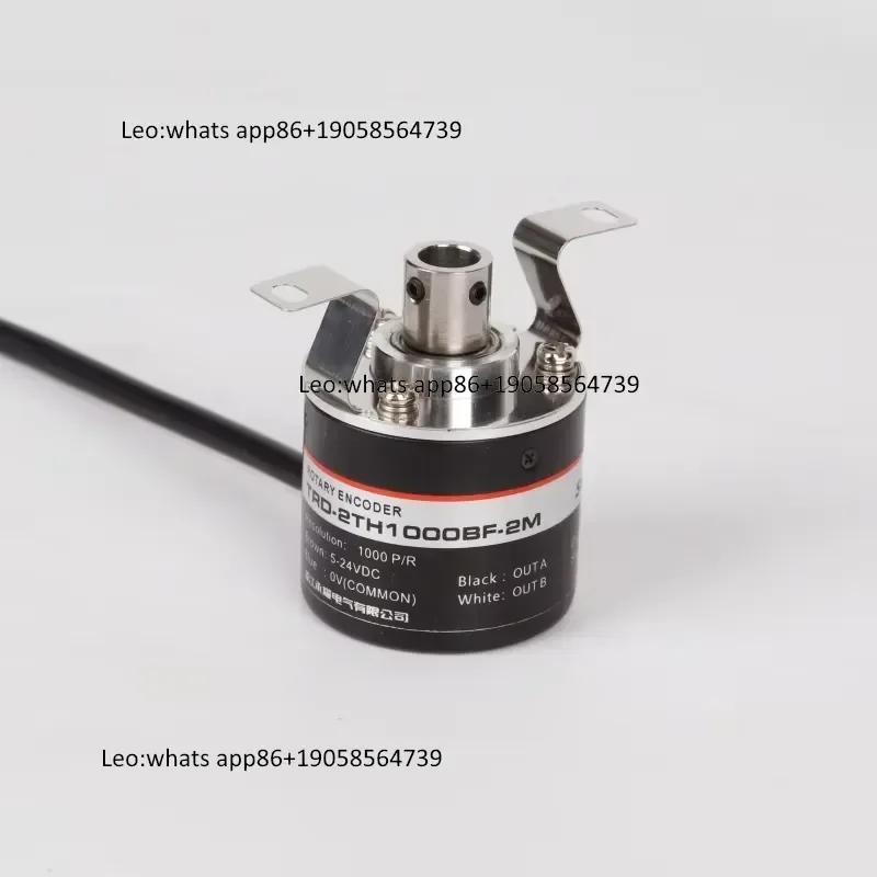 Encoder Óptico Rotativo Tipo Incremental DC5-24V ABZ 3 Fases Sinal A B Z Corpo de 38mm Eixo Sólido Encoder de Pulso 6mm